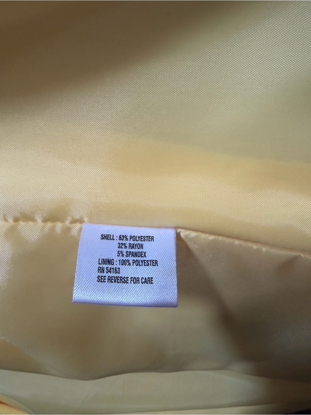 Calvin Klein Blazer Jacket Yellow Lined 3 Buttons - Picture 8 of 8